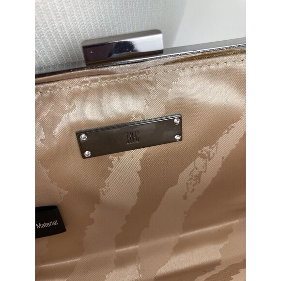 INC International Concepts Crossbody Purse Black Silver Mirror Chain Strap Bling - Picture 7 of 8